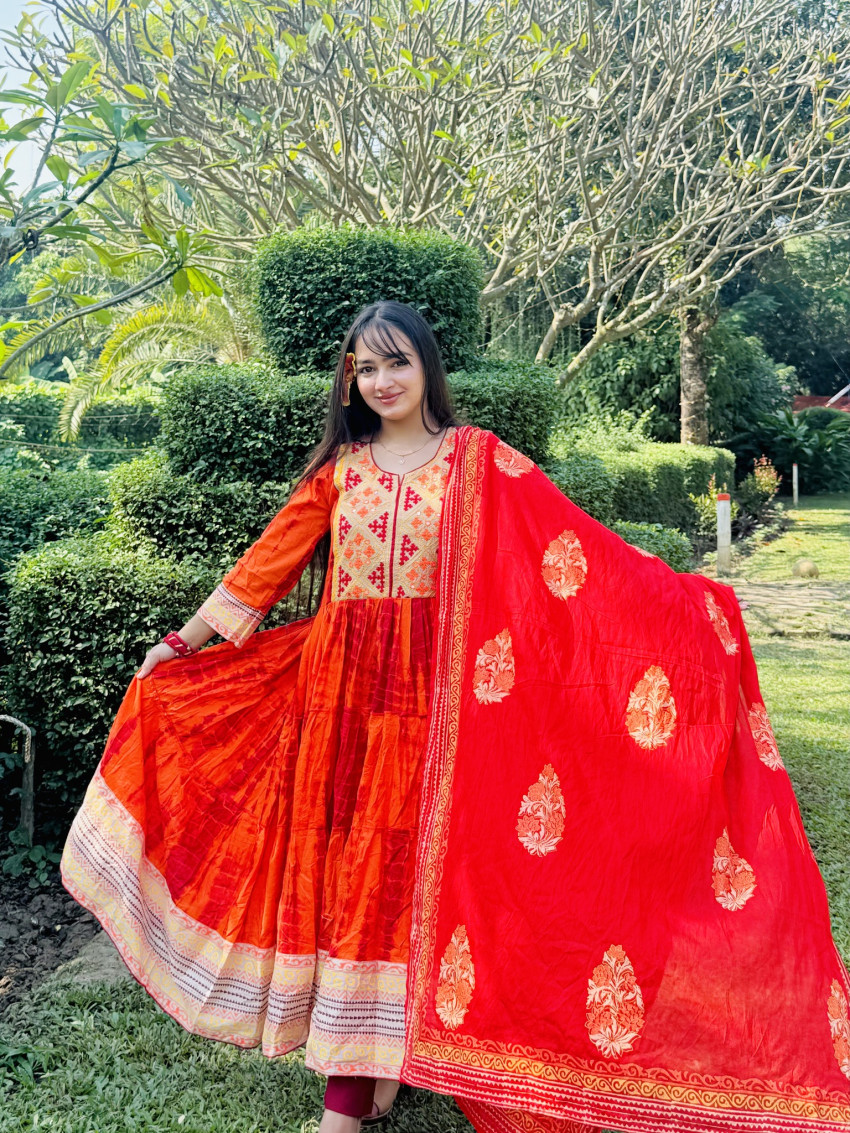 12 kolir anarkali- 2pcs