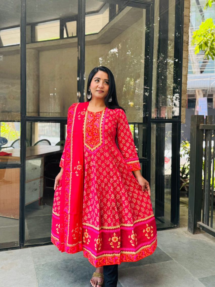 12 kolir anarkali- 2pcs